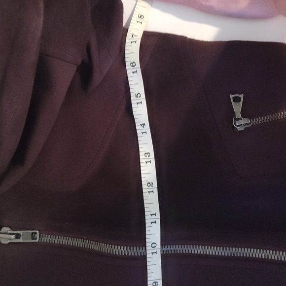 Theory Shezi K Combo Moto Jacket in Eggplant Purple Suede Size Small  Cropped - Picture 8 of 11